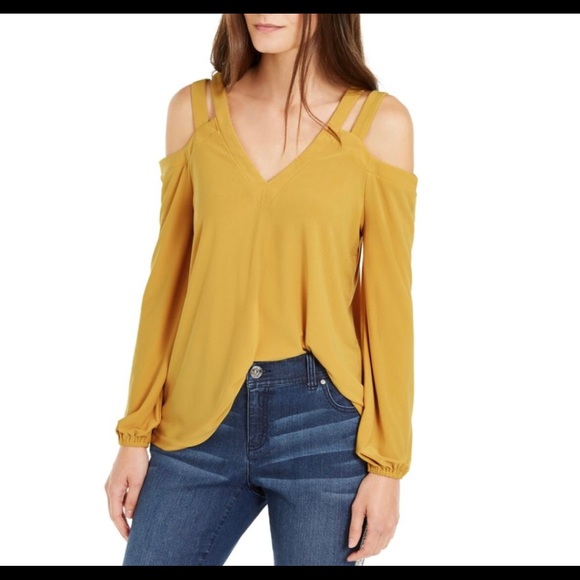 NWT INC Cold Shoulder Top - Picture 1 of 6